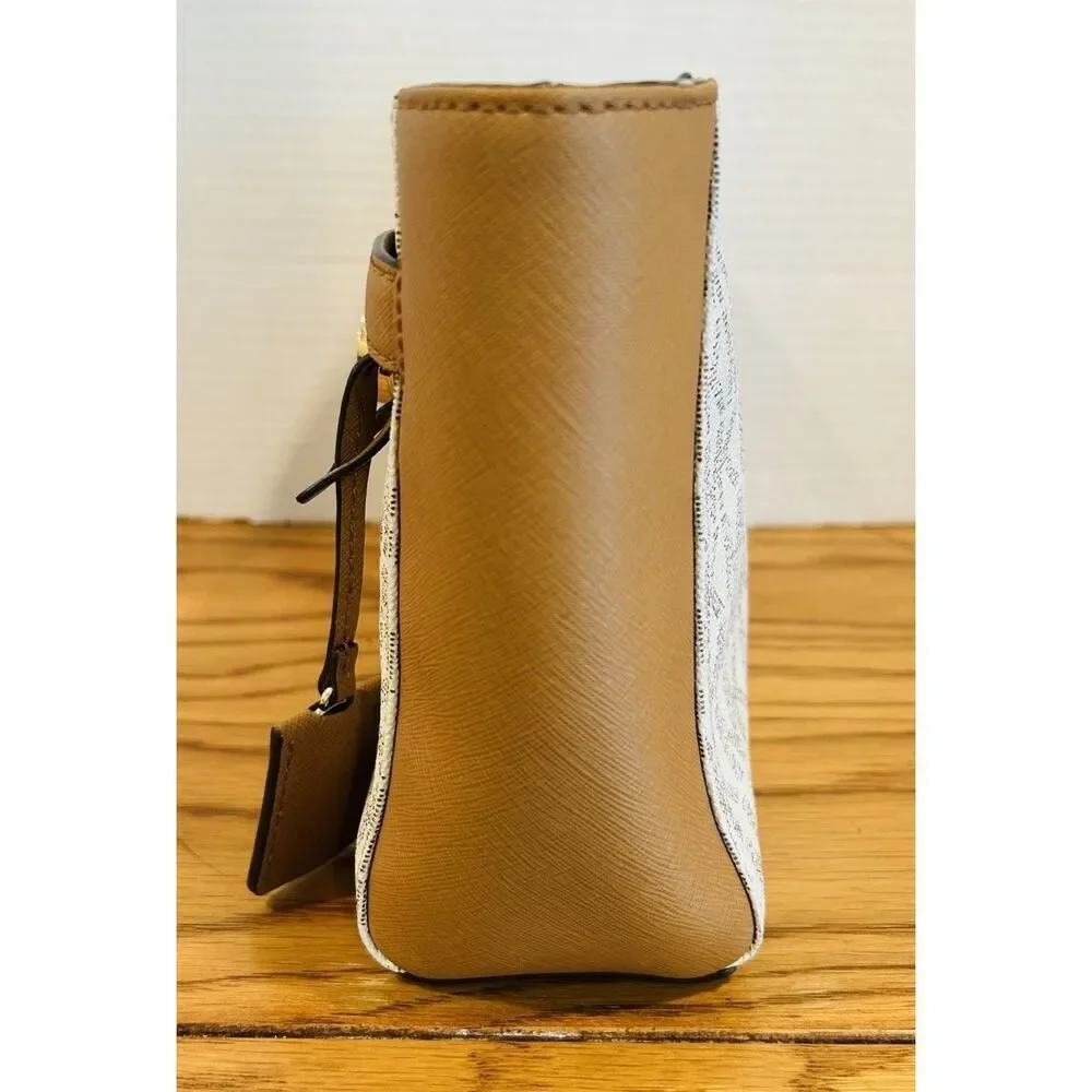 MICHAEL KORS HAMILTON TRAVELER SIGNATURE TOP ZIP MESSENGER ACORN SHOULDER BAG